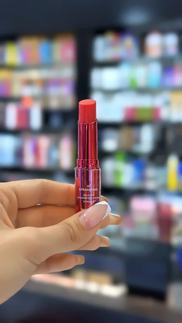 لیپ بالم تندد لب گلدن رز GLOW KISS شماره 02 رنگ توت‌فرنگی با SPF 15