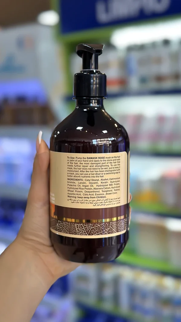 ماسک مو فری سولفات داماسک رز بدون نیاز به آبکشی