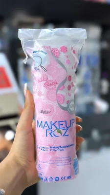 پد آرایش پاک کن ۹۲ عددی میکاپ رز از الیاف طبیعی مناسب پوست حساس