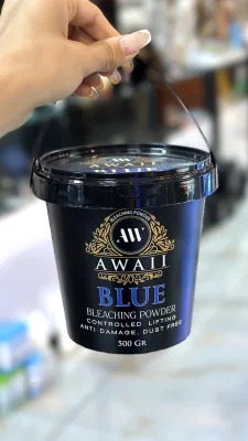 پودر دکلره آوایی ۵۰۰ گرمی رنگ آبی با قدرت روشن‌کنندگی بالا