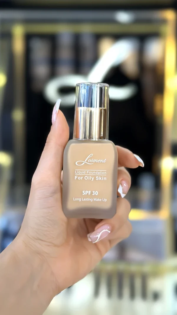 کرم پودر پمپی لوسمنت SPF30 حاوی روغن آرگان و آلوئه‌ورا ۳۵ میل