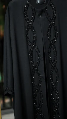 مانتو بلند عبایی زنانه کرسپو ترک کارشده، فری‌سایز، مناسب تابستان