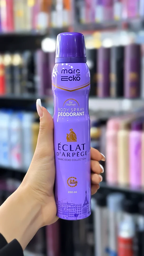اسپری خوشبو کننده بدن مارک اکو رایحه اکلت زنانه - نمای جلو اسپری خوشبو کننده بدن مارک اکو رایحه اکلت زنانه