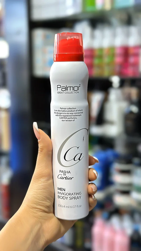 اسپری خوشبو کننده بدن پالمور رایحه کارتیر پاشا مردانه ۲۰۰ میل
