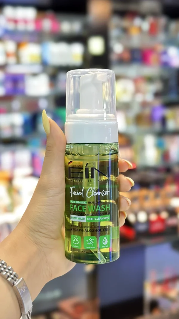 فوم شستشوی صورت ای آی ان EIN مناسب پوست‌های چرب و مختلط حجم 150 میلی‌لیتر