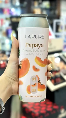 شامپو بدن کرمی لپیور مدل Papaya حاوی عصاره جو دوسر حجم 414 میلی‌لیتر